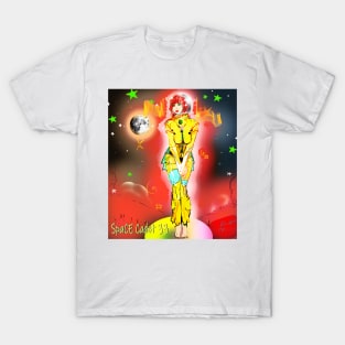 Psychedelic Rocket. Female Figure illustration. T-Shirt